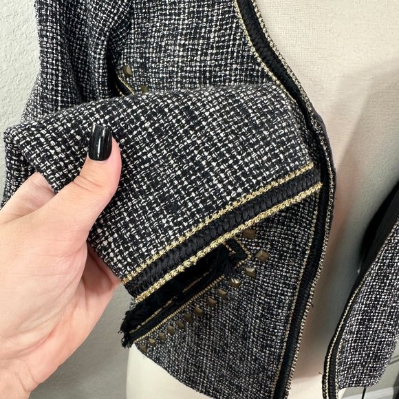 Maison Scotch Slimming Black Tweed Jacket - Picture 5 of 9